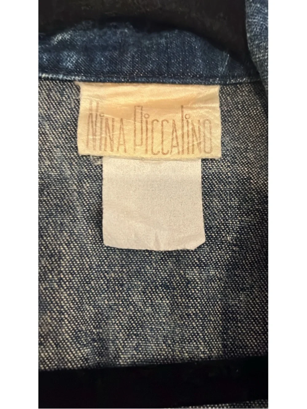 Vintage 80s Nina Picalinno Acid Wash Denim Dress - Picture 6 of 7